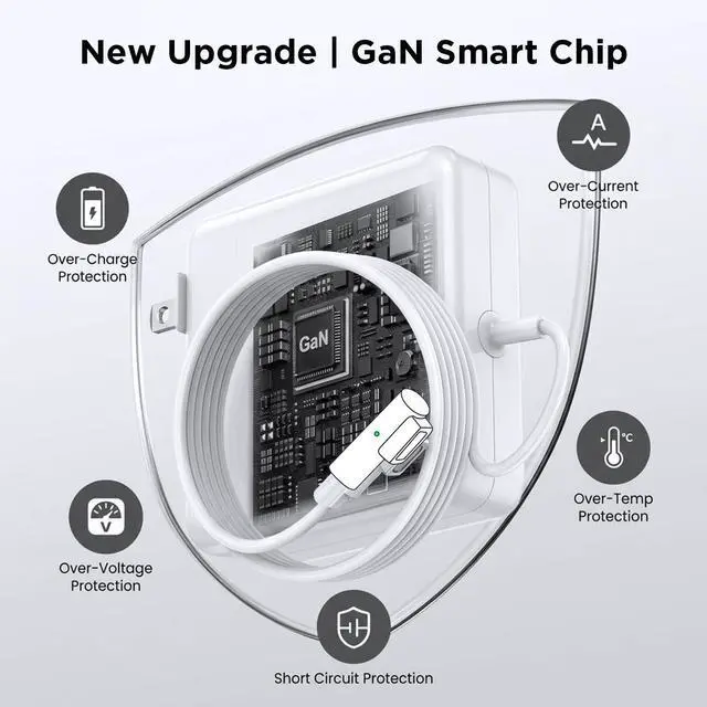 Alt view image 5 of 7 - 60W Charger for MacBook Pro60W Magnetic1 L-Tip Power Adapter Charger Replacement for MacBook Pro 13 inch (Before Mid 2012 Models)