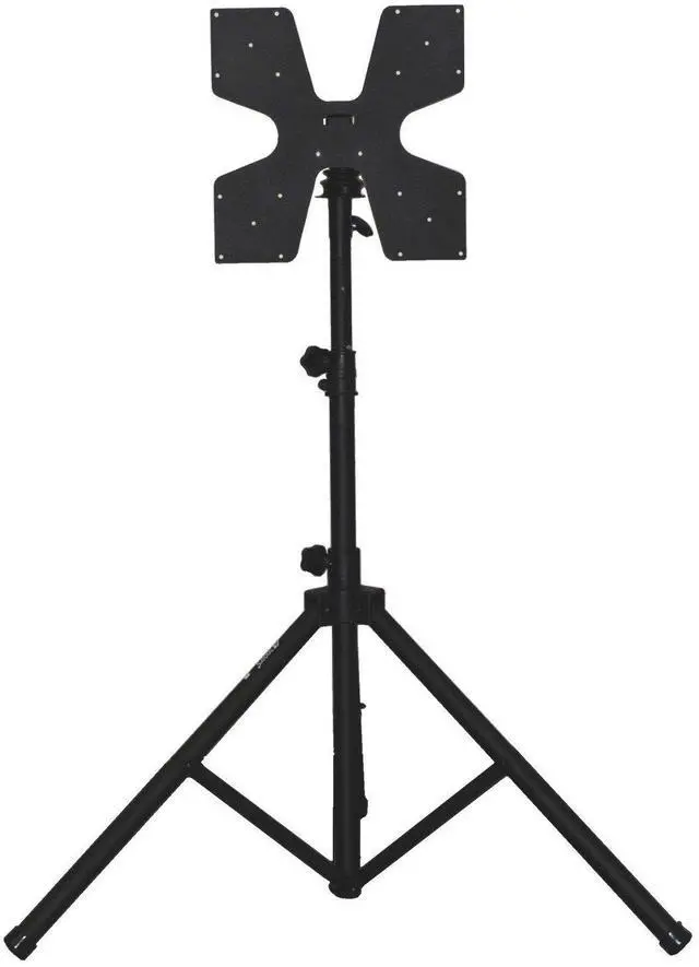 Main image of The Audio2000'S AST424Y Patented Heavy-Duty Flat-Panel/TV Monitor Stand with Tripod Legs and Foldable Universal Mount & Hardware Compatible with VESA 100x100, 200x100, 200x200, 400x400 Hole Patterns