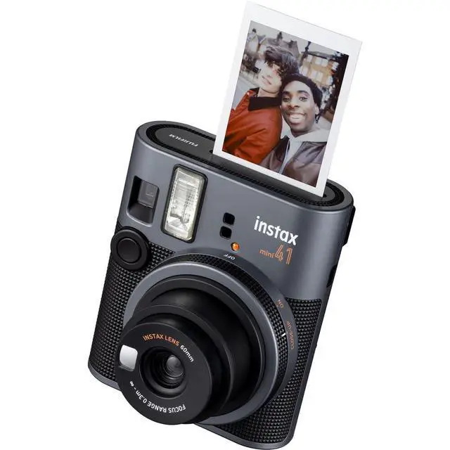 Alt view image 2 of 7 - Instax Mini 41 Instant Film Camera Bundle, Includes: Mini Color Film (40 Exposures), AA Batteries (4-Pack) and 108 Pocket Mini Instax Photo Album (5 Items)