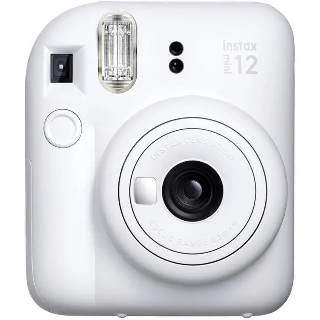 Alt view image 2 of 7 - INSTAX MINI 12 Instant Film Camera Bundle, Includes: INSTAX Mini Film (20 Exposures), INSTAX Mini 12 Case and More (5 Items) (Clay White)