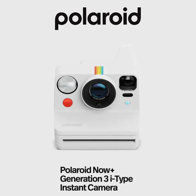 Alt view image 2 of 7 - Now Plus Generation 3 Instant Camera Bundle (White) | Two-Lens Autofocus System, Color Film for I-Type (Color Frames Edition), Manual Mode, (3 items)