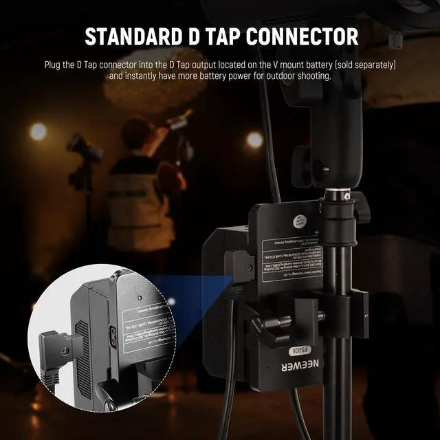 Alt view image 3 of 7 - D Tap Male to 3 Pin XLR Female Power Cable 6ft/1.8m for Continuous Video Lighting Power Supply by V Mount Batteries, Only FS150 FS150B FS230 FS230B LED Video Light, NC009