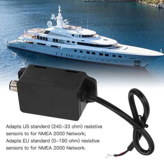 Alt view image 4 of 7 - NMEA 2000 Converter, 932V DC IP67 Converter Box, Multifunction Convert 0190 and 24033 Ohm Resistive to NMEA2000 for Boat Yacht Marine,Boat,Yacht Spare Parts