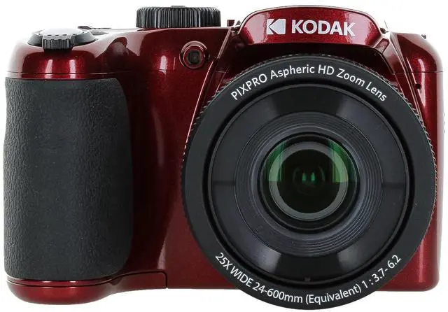 Alt view image 2 of 5 - PIXPRO AZ255 Digital Camera (Red) | 16MP Sensor, 25x Optical Zoom, 24mm Wide-Angle Lens & Optical Image Stabilization | Great for Travel & Distance Photos (AZ255RD) + 32GB Card + Bag + Cloth