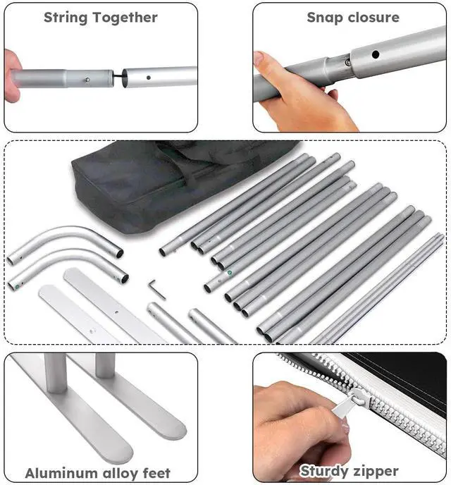 Alt view image 2 of 6 - Tension Fabric Displays Stand Custom Banner Backdrop 3X 8 FT | Straight Trade Show Exhibit Booth Trade Show Backdrop Display Aluminum Frame Holders