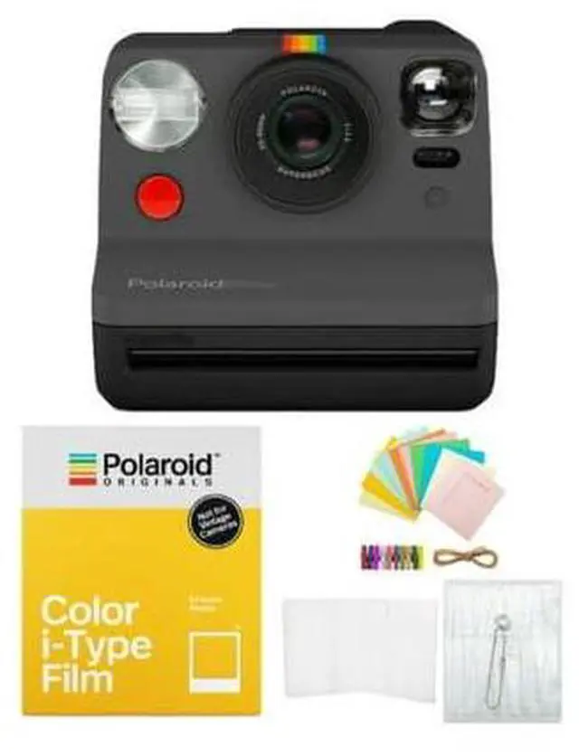 Main image of Originals Now Viewfinder i-Type Instant Camera (Black) Bundle | Storage Box, Color Film for Cameras 8 Exposures, (3 items)