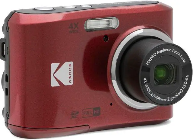 Alt view image 2 of 7 - PIXPRO FZ45 16MP CMOS Sensor Digital Camera 5X Optical Zoom with Sunshine Photo Microfiber Cleaning Cloth (Basic Bundle, Red)