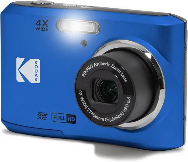 Alt view image 2 of 7 - PIXPRO FZ45 16MP CMOS Sensor Digital Camera 5X Optical Zoom with Sunshine Photo Microfiber Cleaning Cloth (Advanced Bundle, Blue)