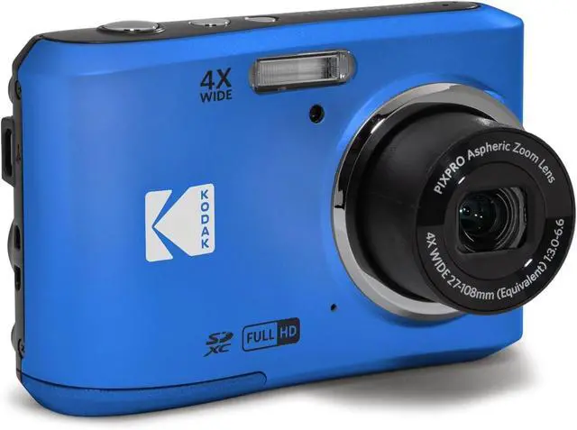 Alt view image 3 of 7 - PIXPRO FZ45 16MP CMOS Sensor Digital Camera 5X Optical Zoom with Sunshine Photo Microfiber Cleaning Cloth (Advanced Bundle, Blue)
