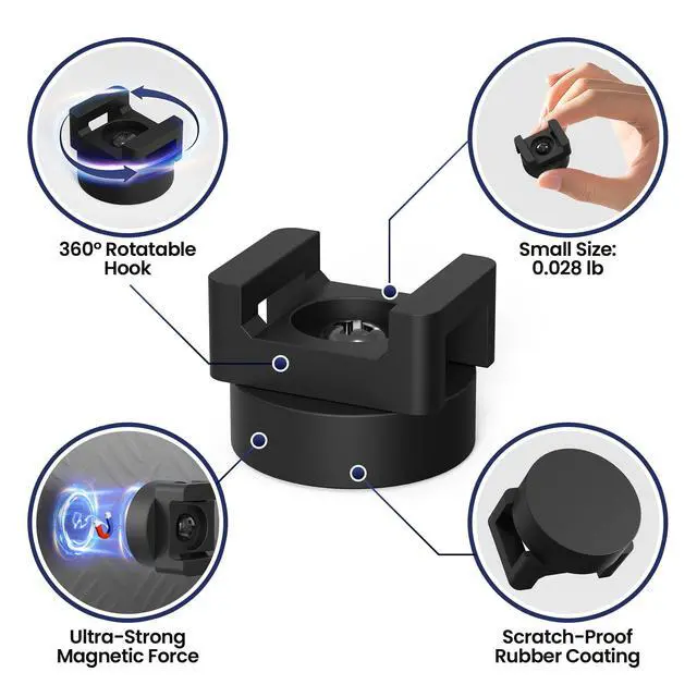Alt view image 3 of 7 - 20 Pack Magnetic Cable Zip Tie Base, Scratch-Proof Magnet Zip Tie Mount for Office & Garage Cable Management, Reusable Magnetic Zip Tie Wire Holder for Secure Wire Routing