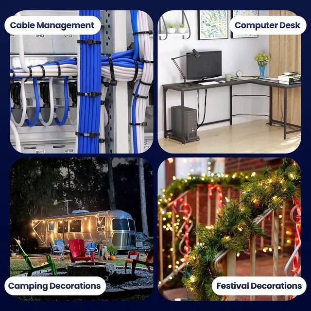 Alt view image 6 of 7 - 20 Pack Magnetic Cable Zip Tie Base, Scratch-Proof Magnet Zip Tie Mount for Office & Garage Cable Management, Reusable Magnetic Zip Tie Wire Holder for Secure Wire Routing