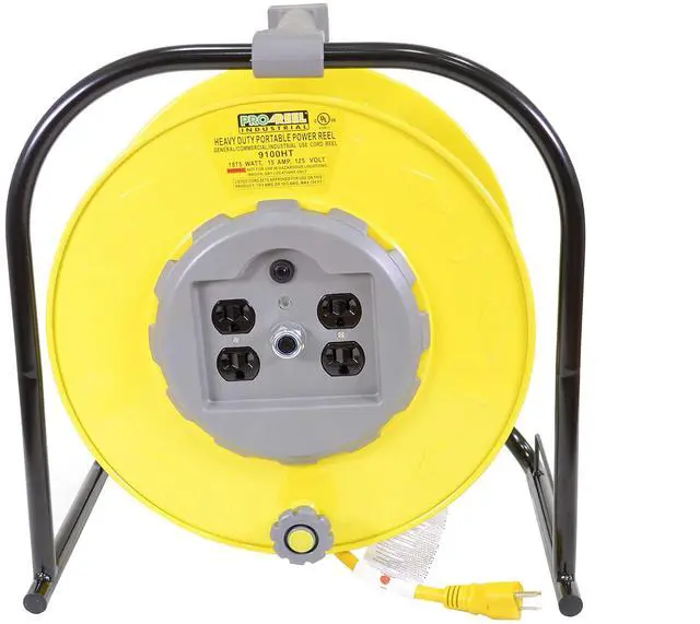 Alt view image 2 of 6 - 9100HT Industrial Multi-Outlet Manual Wind-Up Reel w/Circuit Breaker