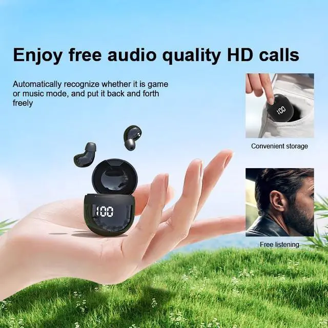 Alt view image 4 of 7 - Invisible Mini Earbuds Wireless Bluetooth, Ultra-Comfort & Lightweight Wireless Mini Sleep Headphones, Unique Tumbler Portable Charging Case, Soft In-Ear Ear Plugs for Sleeping Small Ears Gym (Black)