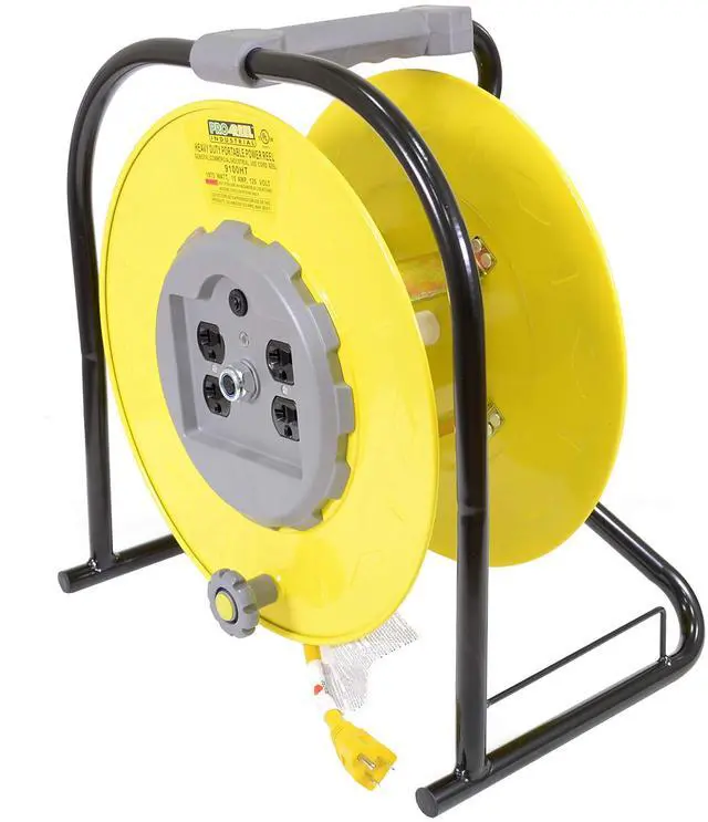 Alt view image 6 of 6 - 9100HT Industrial Multi-Outlet Manual Wind-Up Reel w/Circuit Breaker