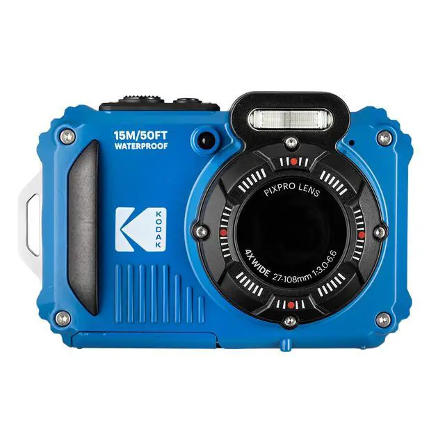 Alt view image 3 of 7 - PIXPRO WPZ2 Digital Camera (Blue) | Waterproof, Shockproof & Dustproof Camera with 16MP Sensor, 1080p Video & 4X Optical Zoom | Travel & Outdoor use + 2X 32GB Card + Vlogger Tripod + Bag + More