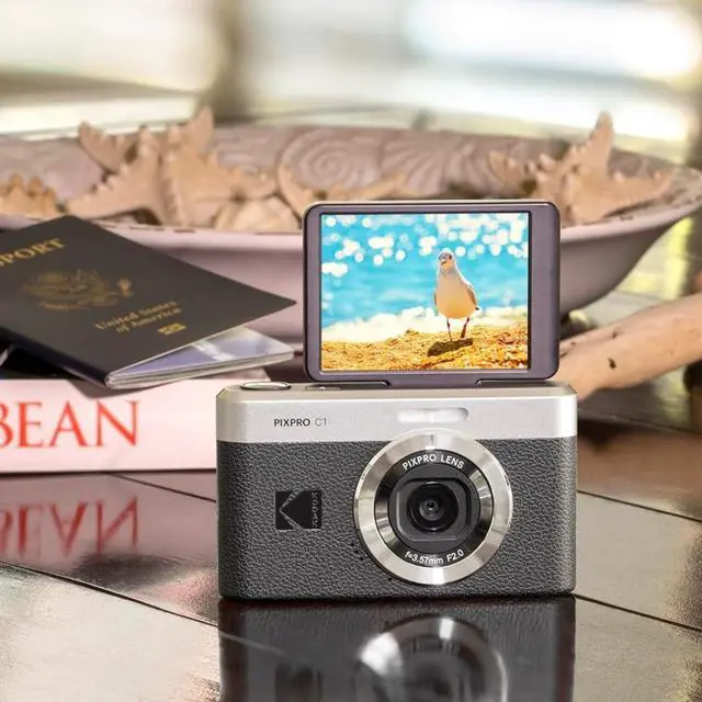 Alt view image 2 of 7 - PIXPRO C1 Friendly Zoom 13MP 1080p Digital Camera (Black) Bundle | MicroSDHC Card, Case, (4 items)