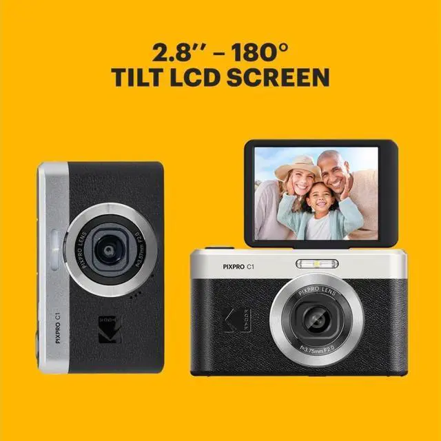 Alt view image 5 of 7 - PIXPRO C1 Friendly Zoom 13MP 1080p Digital Camera (Black) Bundle | MicroSDHC Card, Case, (4 items)