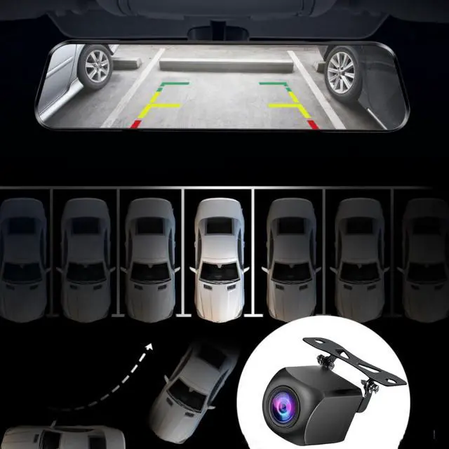 Alt view image 5 of 7 - 4 Pin Backup Camera for Mirror Dash Cam AHD1080P, 4 Pin to 2.5mm Jack Vehicle Backup Camera Dash Cam Front/Rear View Camera 19.68ft Extension Cable
