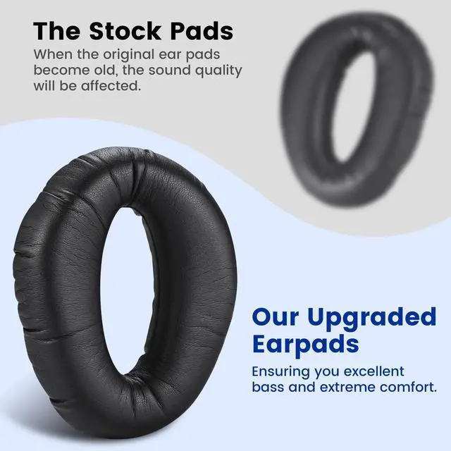 Alt view image 4 of 7 - Replacement Ear Pads for Lightspeed Zulu, Zulu2, Zulu3, Zulu PFX, Sierra Aviation Headsets - Earpads Cushions Featuring Softer Protein Leather Noise-Isolating Foam (Protein Leather - Black)