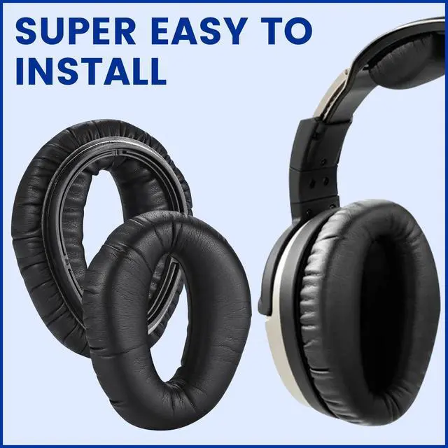 Alt view image 6 of 7 - Replacement Ear Pads for Lightspeed Zulu, Zulu2, Zulu3, Zulu PFX, Sierra Aviation Headsets - Earpads Cushions Featuring Softer Protein Leather Noise-Isolating Foam (Protein Leather - Black)