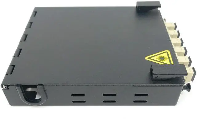 Alt view image 4 of 5 - Wall Mount Fiber Enclosure with Spool and Loaded 6 Port SC-UPC OM1/OM2 Multimode Simplex LGX Panel