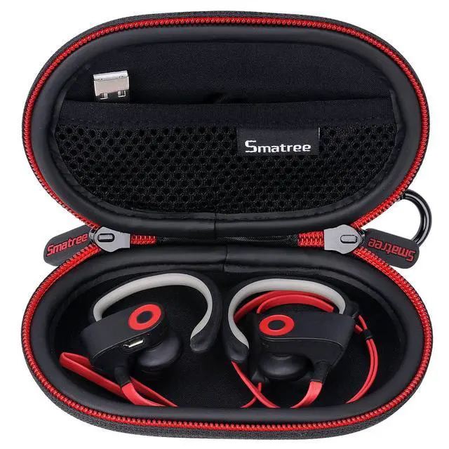 Alt view image 3 of 7 - Headphone Hard Case Compatible with BeatsX,Beats Flex,Powerbeats2 | With Powerbeats3 Earphones,Bluetooth Sports Headphones,Portable Carrying Case Storage Bag for Earphone,Earbud(Black)