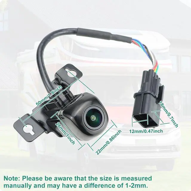 Alt view image 6 of 6 - 95760-2W640 OE Backup Camera Replacement for Hyundai Santa Fe Sport 2017 2018 & Hyundai Santa Fe 2017 2018, Rear Reverse Park Assist Camera Replaces 95760-2W641 A52-74-0019