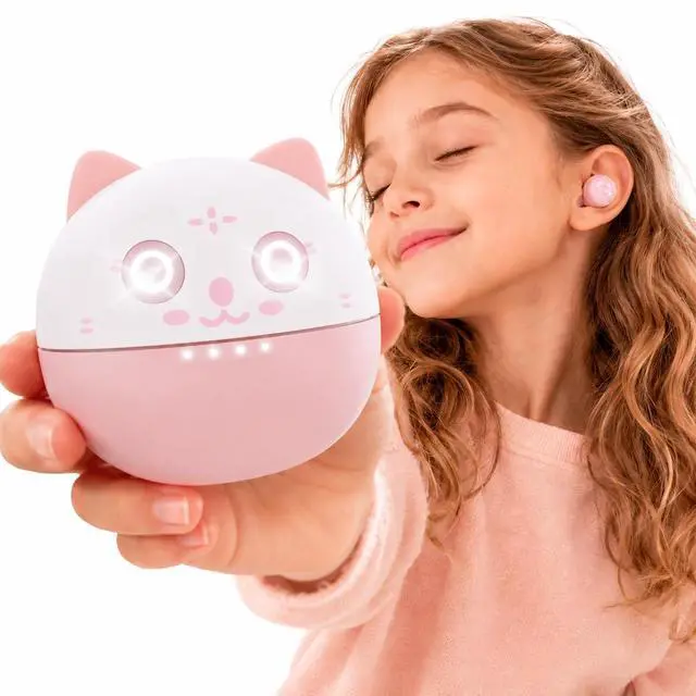 Main image of Kids Earbuds, Wireless Earbuds for Kids 8-12, 85dB Volume Limited, Cute Animal Earbuds, Touch Control, 40H Playtime, Waterproof Kids Headphones with Noise Cancelling for Boys & Girls