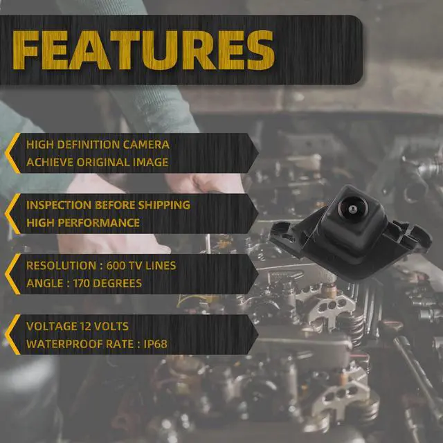 Alt view image 3 of 7 - 6Pin Backup Camera Compatible with 2014 2015 Toyota Tacoma | 86790-04021 86790-04020