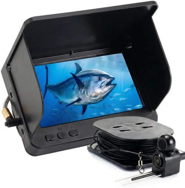 Main image of Fish Finder Underwater 5-Inch IPS Screen Fishing Camera | 1500nit Brightness Long Battery Life 8000mAh USB Charging - IP68 Waterproof 98ft Cable for Ice Fishing Anglers