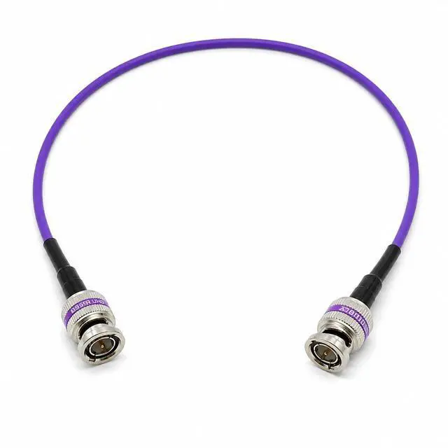 Main image of 12G-SDI BNC to BNC Cable, 4855R,100ft, Violet | Premium Mini RG59, 75 Ohm, Supports SD, HD, 3G, 6G & 12G-SDI