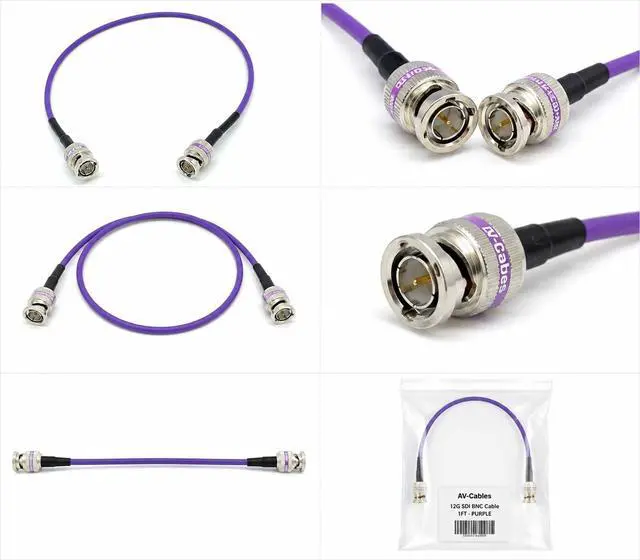 Alt view image 2 of 7 - 12G-SDI BNC to BNC Cable, 4855R,100ft, Violet | Premium Mini RG59, 75 Ohm, Supports SD, HD, 3G, 6G & 12G-SDI