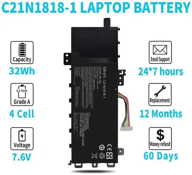 Alt view image 6 of 7 - C21N1818-1 Laptop Battery for ASUS VivoBook 15 F512DA F512JA F512JA-AS34 F512FA F512FB F512FJ F512FL F512UA X512DA X512FA X512JA X512UA X512FB X512FJ X512FL X512JF X512JP R564JA S512FA S512FB