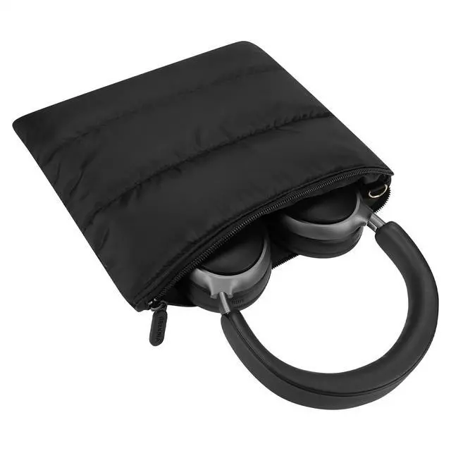 Alt view image 2 of 6 - NOVA Headphones Puffy Pouch, Compatible with Bose QC Ultra/45, JBL Tune 520BT, Sony WH-CH720N, Headset Carrying Bag, Soft Travel Pouch Case for Over-Ear Headphones (Black)