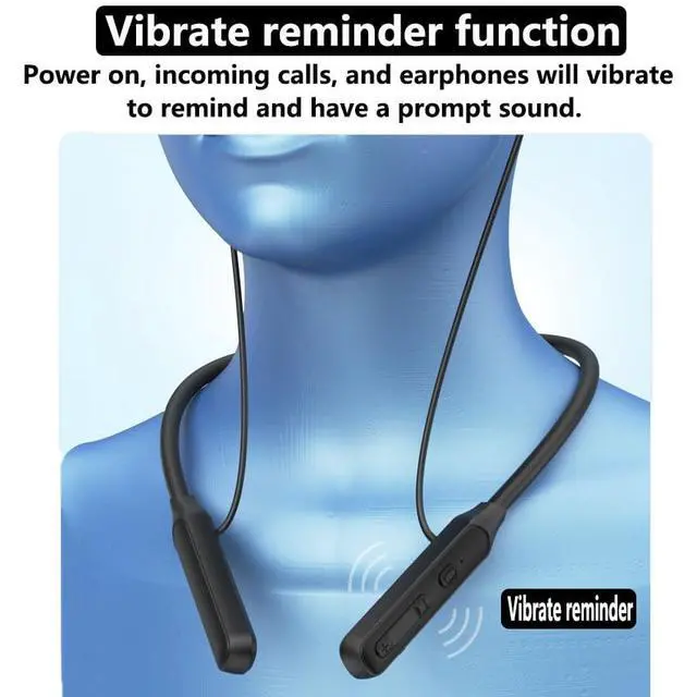 Alt view image 7 of 7 - Neck Headphones Wireless BluetoothV5.2 with Microphone Neckband Bluetooth Headphones35 Hours of Playtime in-Ear Neckband Earbuds no Power Button IPX7 Sweat-Resistant deep bass (Y8H)