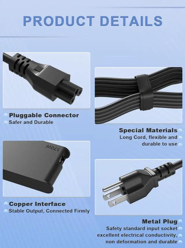 Alt view image 7 of 7 - SlSLRIOY 170W Slim Charger Compatible with Lenovo IdeaPad Yoga Pro/Slim/Creator 9 7 5 LOQ 15 16,Legion Slim 5 7 R720 Y730 Y720 Y540,ThinkPad P1 P53 P52 P51 P50 P70 P71 Laptop Power Adapter
