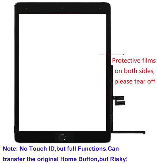 Alt view image 5 of 7 - for iPad 9 (9th Generation) Screen Replacement 2 Pack 10.2 Inch Digitizer, for iPad 9th Gen (2021 Released) A2602 A2603 A2604 A2605 Touch Glass with Home Button
