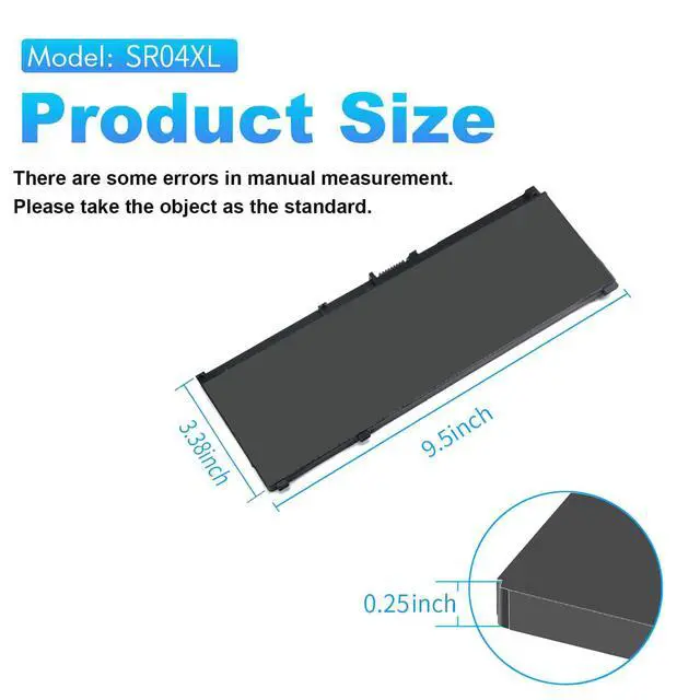 Alt view image 3 of 6 - 70.07Wh SR04XL SR03XL 917724-855 Battery for HP Omen 15 15-dc0xxx 15-ce0xx | 15-dc1xxx 15-cb0xx Series 15-ce198wm 15-ce019dx 15-ce020a 15t-cb2000 15-dc0051nr 15-dc0020nr 15-dc1088nr 15-cb041nr