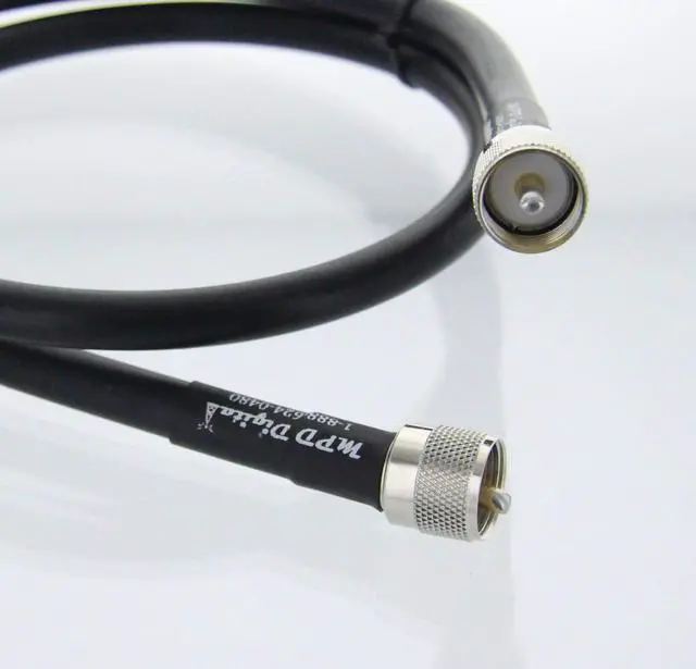 Main image of MPD Digital MPD-400 Black Super Flex Dual Shielded 50 ohm ULL RF Coax Scanner Ham CB Antenna Cable with PL-259 UHF Male Connectors, (75ft)