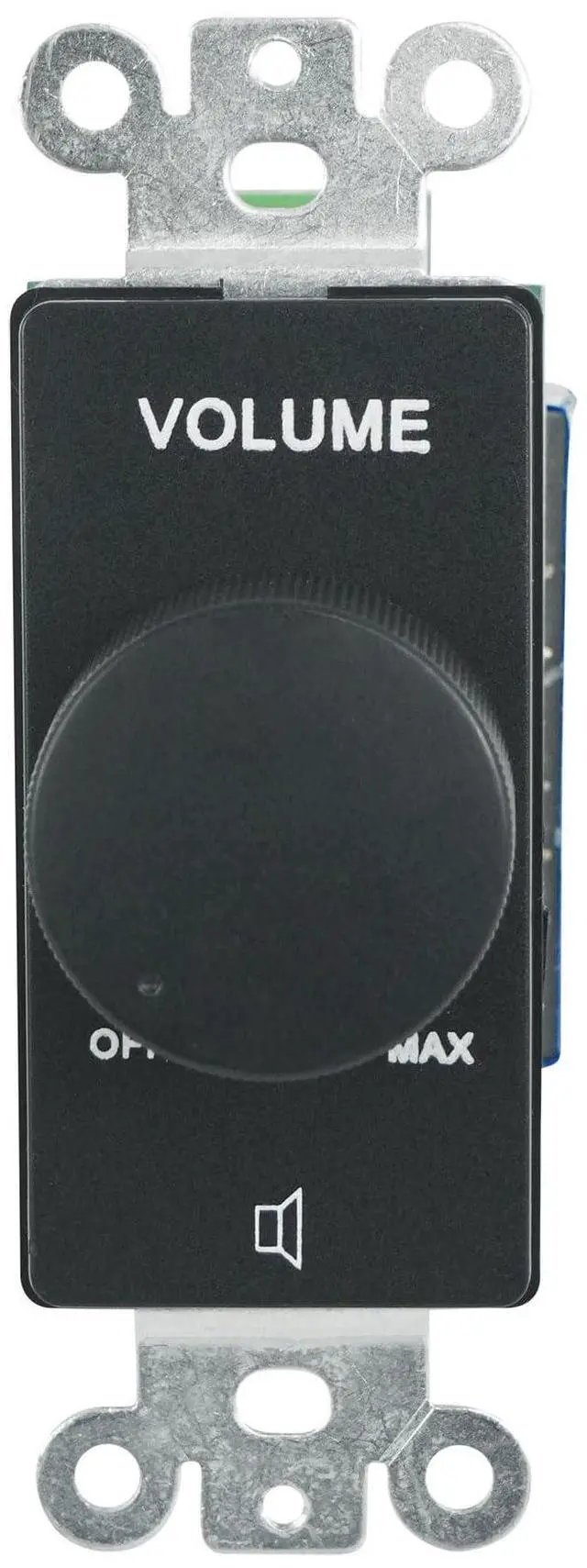 Alt view image 6 of 7 - VOL70200 Black 200W 70V/100V Zone Volume Controller Box, 3-Pack | 1-Gang, 12-Step Attenuation, Detachable Euro-Block Terminal, Multi-Zone, Bakelite Knob, Mounting Screws Included