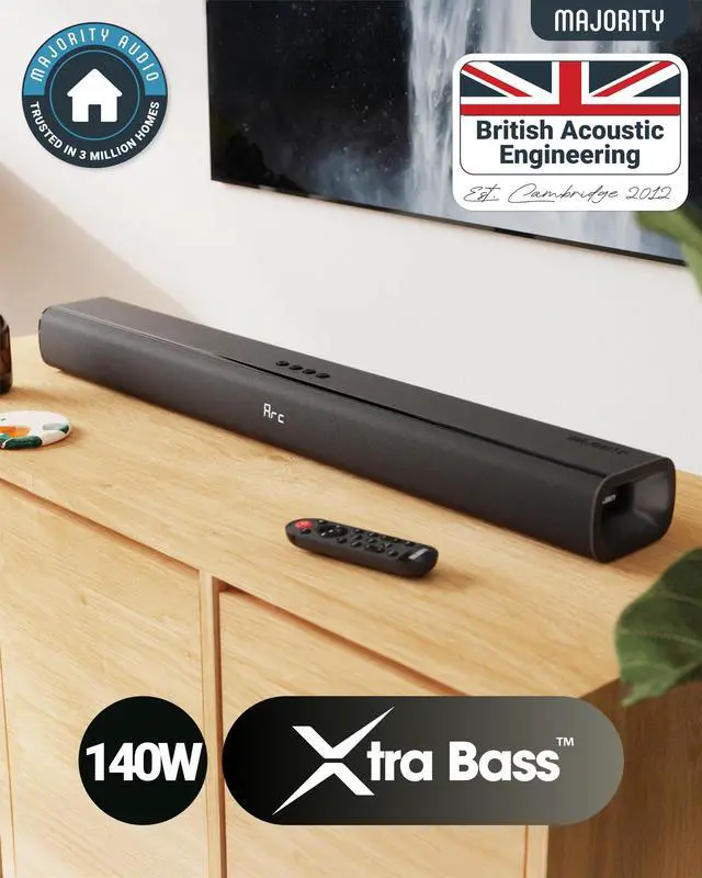 Alt view image 5 of 7 - 140W Bluetooth Sound Bar for Smart TV | 31" 2.1 Wireless Soundbar for TV with 3D Sound | TV Speakers Sound Bar with Built in Subwoofer | HDMI, AUX, Optical Compatible Mini Soundbar Naga 80