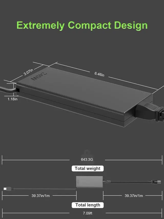 Alt view image 4 of 7 - 245W Laptop Charger Slim Tip Compatible with Lenovo Legion 5 7 5i 7i 5a 7a Legion Pro 5 (15" 16") 16AGP11 16AFR10 15IAX11 15AGP11 15AHP11 Gaming Laptop Power Supply Adapter