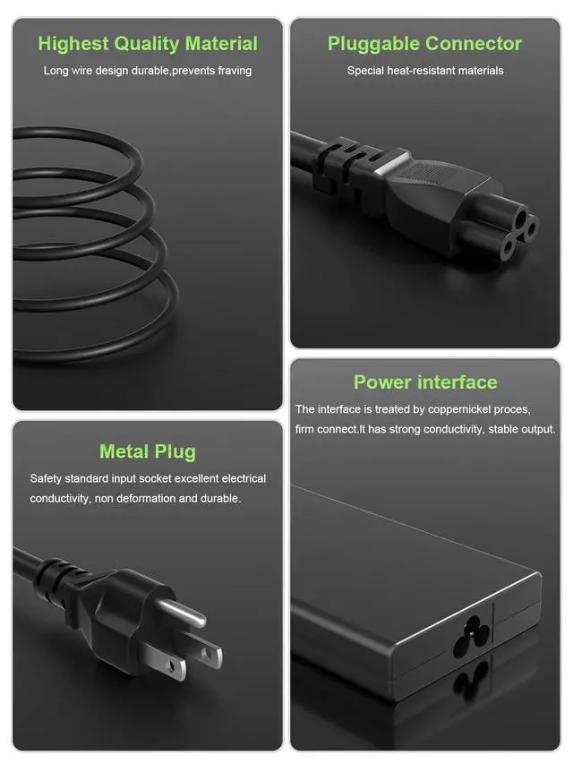 Alt view image 5 of 7 - 245W Laptop Charger Slim Tip Compatible with Lenovo Legion 5 7 5i 7i 5a 7a Legion Pro 5 (15" 16") 16AGP11 16AFR10 15IAX11 15AGP11 15AHP11 Gaming Laptop Power Supply Adapter