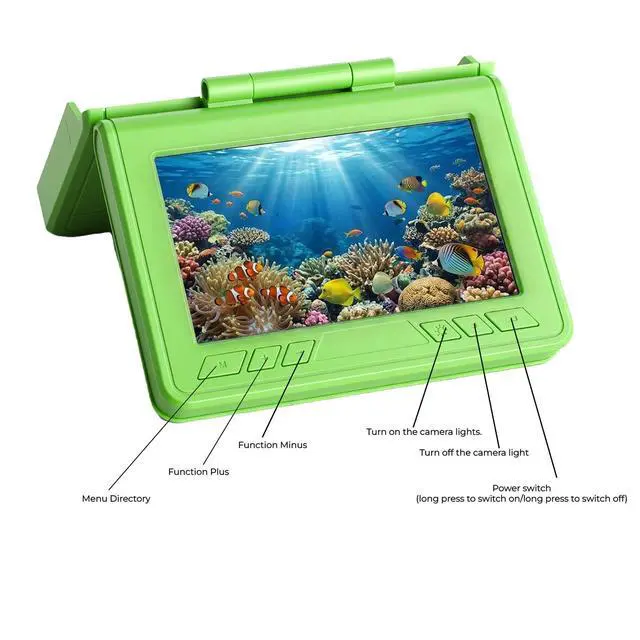 Alt view image 6 of 7 - Fishing Camera, 220° Ultra-Wide HD Underwater Fishing Camera with 4.3" LCD & IR Night Vision, 5000mAh Rechargeable Battery 100ft Cable for Ice Lake Boat Kayak Fishing