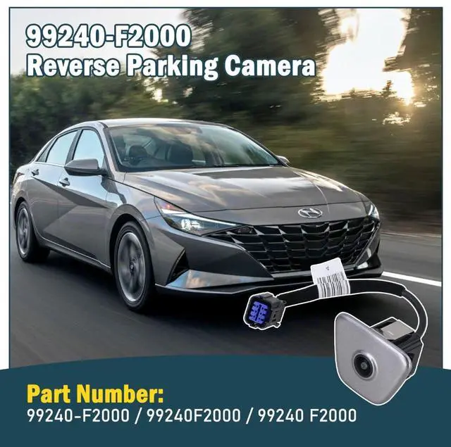 Alt view image 2 of 6 - Rear View Backup Camera Reverse Parking Assist Camera Compatible with Hyundai Elantra 2019 2020, Repalces # 99240-F2000, 99240F2000, 99240 F2000