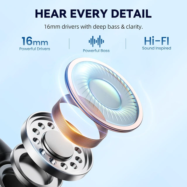 Alt view image 3 of 7 - Bone Conduction Headphones for Swimming, IPX8 Waterproof Open Ear Headphones with Built-in 32GB MP3 Player, Bluetooth 5.3 Wireless Sports Earbuds for Swimming Laps Running Cycling