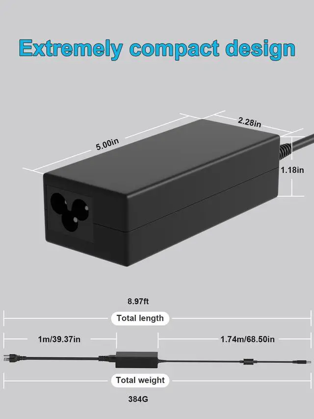 Alt view image 4 of 7 - 90W AC Power Adapter Cord for Dell OptiPlex 9020 7000 7010 7040 7050 7060 7070 7080 7090 5000 5050 5060 5070 5080 5090 3000 3020 3020M 3040 3046 3046M 3050 3050M 3060 3070 Micro Desktop