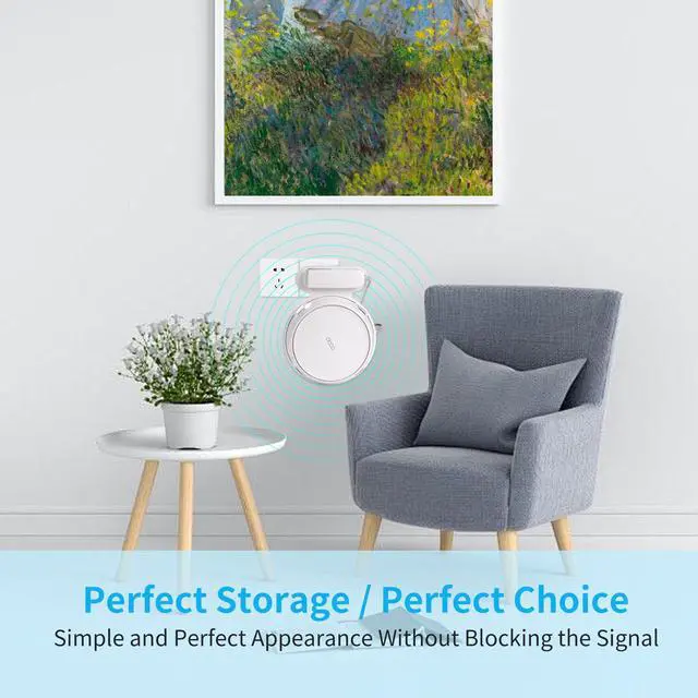 Alt view image 7 of 7 - No Drill Router Wall Mount Bracket for TP-Link Deco BE23/BE25/BE3600/BE5000, Hidden Cable Design for WiFi 7 Mesh Wi-Fi System(2pack)