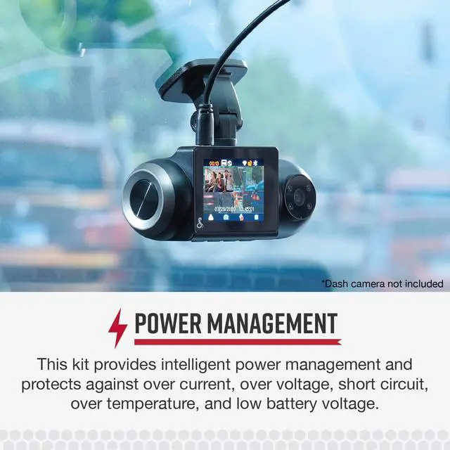 Alt view image 5 of 7 - 2.5A DIY Hardwire Kit Designed for and Drive HD Products | OBDII Port to Micro-USB, 15ft Cable, Intelligent Power Management, Enables Parking Mode and Motion Detection Feature
