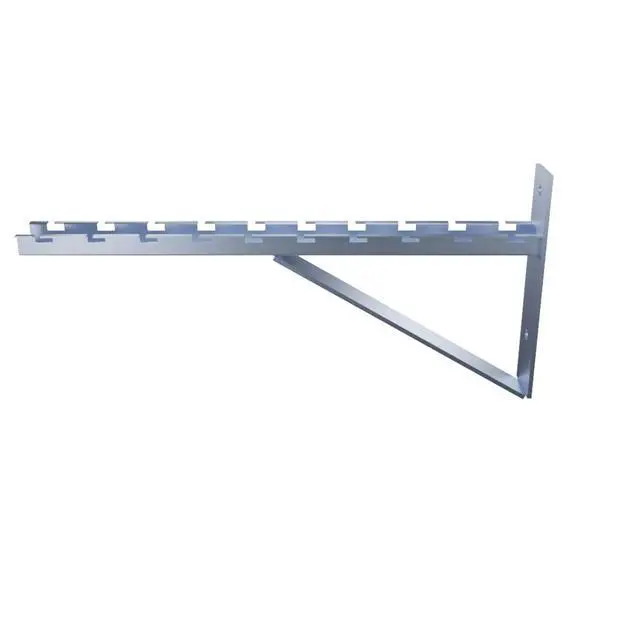 Alt view image 3 of 5 - Electro Zinc Plated Wire Mesh Cable Tray Bracket, Silver Steel, Triangle, Wall Mount, 450mm, 2 Pack